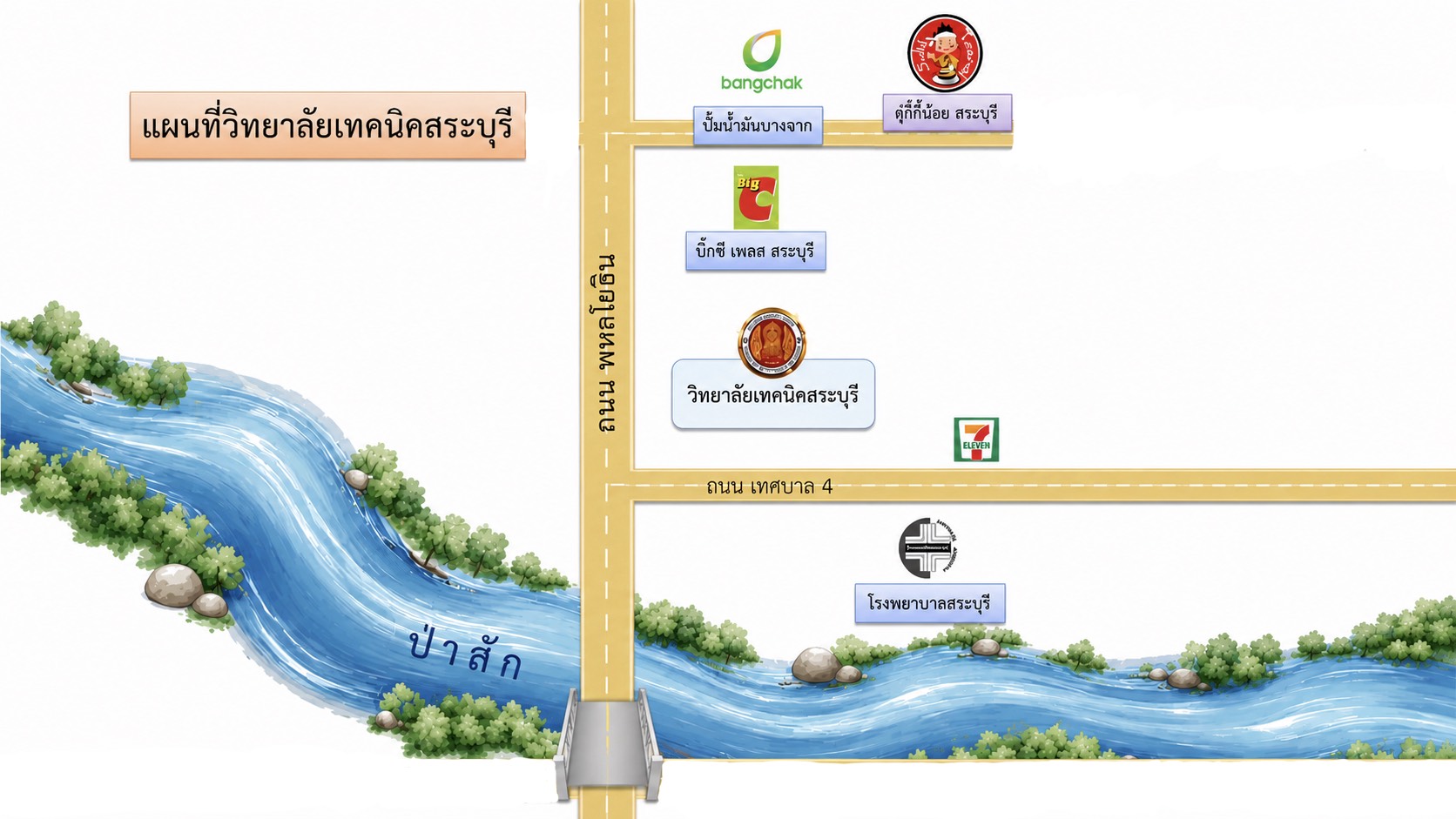 แผนที่วิทยาลัยเทคนิคสระบุรี